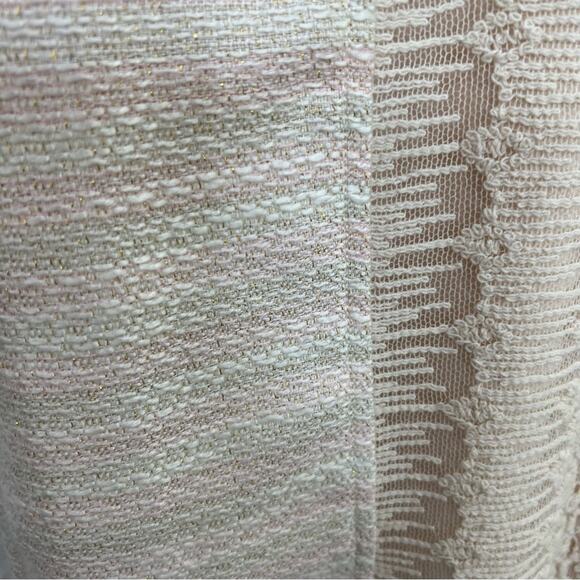 Anthropologie Champagne & Strawberry Fabric Mix Cream Sheath Dress Size M NWT - Picture 7 of 14